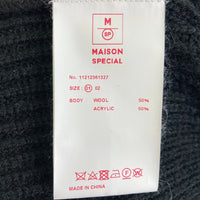 MAISON SPECIAL メゾンスペシャル 11212361327 プライムオーバードライバーズニット ブラック size01 瑞穂店