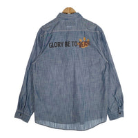 EXAMPLE エグザンプル 22SS BB BEAR CHAMBRAY WORK SHIRT シャンブレーワークシャツ Size XL 福生店