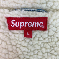 Supreme 2018AW Quilted Denim Pilot Jacket シュプリーム キルテッドデニムパイロットジャケット 裏地ボアブルゾン 中綿 ヴィンテージ加工 インディゴ sizeL 瑞穂店