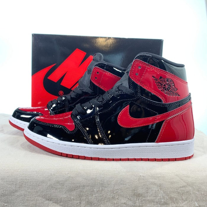 AIR JORDAN 1 RETRO HIGH OG エアジョーダン1 レトロハイ パテントブレッド 555088-063 Size 27.5cm  福生店