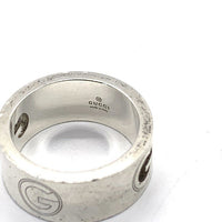 Gucci グッチ G LOGO BAND RING Gロゴ バンド リング Ag925 Size 11号 福生店