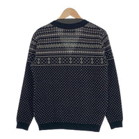 DELUXE clothing デラックス クロージング バーズアイ ウールニット カーディガン ブラック Size L 福生店