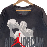 90's NIKE ナイキ AIR JORDAN エアジョーダン SPACE JAM スペーシジャム プリント Tシャツ バックスバニー 袖シングル 裾シングル ブラック Size L~XL 相当 福生店