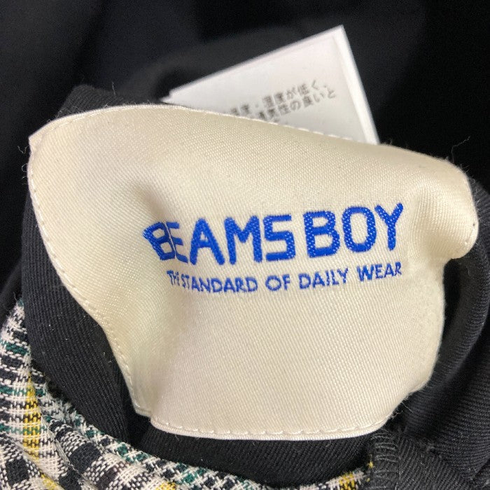 BEAMS BOY ビームスボーイ チェック柄 ギャバリバーシブルステン