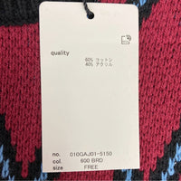 MOUSSY × UMBRO マウジー × アンブロ ニット オーバーサイズシルエット ボルドー sizeFREE 瑞穂店