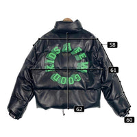 a few good kids アフューグッドキッズ フェイクレザー ジャケット バックサークルロゴプリント 中綿 ブラック Size S 福生店