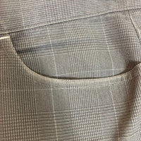 BURBERRY BLACK LABEL バーバリー ブラックレーベル グレンチェック センタープレス パンツ グレー size76 瑞穂店