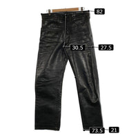 The Real McCOY's リアルマッコイズ Buco ブコ ホースハイド レザーパンツ 茶芯 ブラック Size 33 福生店
