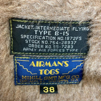 TOYS McCOY トイズマッコイ B-15 AIR BELL CRAFT 754-28937 カスタム フライトジャケット カーキ size38 瑞穂店