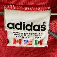 ADIDAS アディダス スウェット 80s 万国旗タグ USA製 ロゴ刺繍 レッド sizeL 瑞穂店
