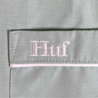 HUF ハフ GAS STATION S/S WOVEN SHIRTS 半袖ワークシャツ グリーン系 ハーバーグレー sizeL 瑞穂店