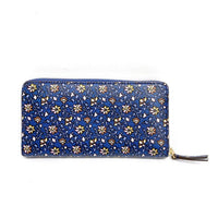 TORY BURCH トリーバーチ ラウンドファスナー 長財布 ボタニカル花柄 ブルー 瑞穂店