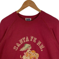 Pherrow's フェローズ 23AW SANTA FE NM、 カレッジプリント スウェットトレーナー ラグランスリーブ バーガンディー Size 38 福生店