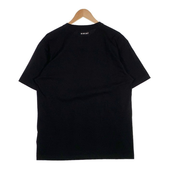 メンズsacai  トップス　Tシャツ　3 シャツ　ブラック　ロゴ　メンズ