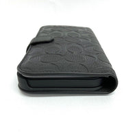 COACH コーチ iphone13 Pro Max ブックタイプケース EMBOSSED Black 未使用 瑞穂店