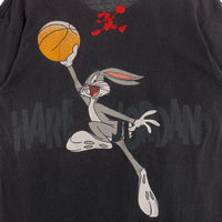 90's NIKE ナイキ AIR JORDAN エアジョーダン SPACE JAM スペーシジャム プリント Tシャツ バックスバニー 袖シングル 裾シングル ブラック Size L~XL 相当 福生店