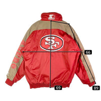 STARTER スターター NFL サンフランシスコ・SF 49ers 中綿 ナイロンジャケット レッド sizeXL 瑞穂店