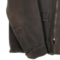 50's DUBBULE WARE ダブルウェア ウィップコードジャケット ブランケット 後付ワッペン 棒TALON チャコール Size M相当 福生店