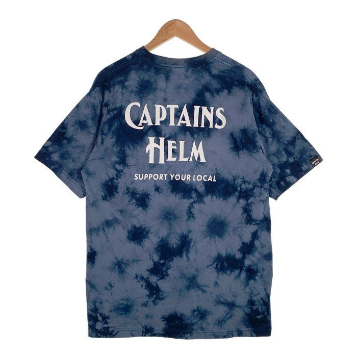 CAPTAINS HELM キャプテンズヘルム TI-DYE TEE ロゴプリント タイダイ Tシャツ ブルー Size L 福生店