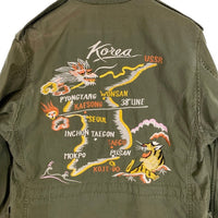 U.S.ARMY 米陸軍 実物 M-51 Field Jacket フィールドジャケット Korea Map 刺繡カスタム ライナー無 63年度会計 オリーブ Size M相当 福生店