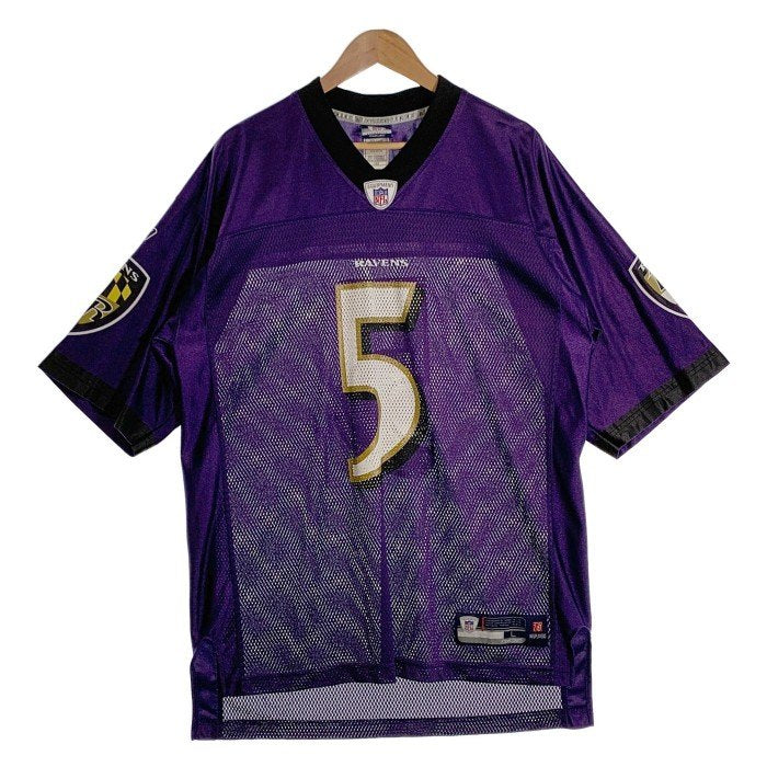 Reebok リーボック NFL RAVENS FLACCO ゲームシャツ パープル