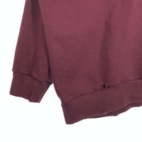 RAF SIMONS ラフシモンズ 22AW THE DEATCHED プリント スウェットクルーネックトレーナー ダメージ加工 ボルドー 222-M167 Size 1 福生店