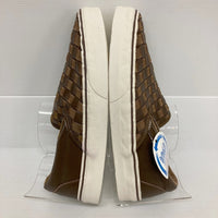 VANS バンズ SLIP-ON スリッポン レザー 編み込み チェッカー DsrtPlm/Mrshm Woven Checkerboard VN-0IL51JX ブラウン size27.5cm 瑞穂店
