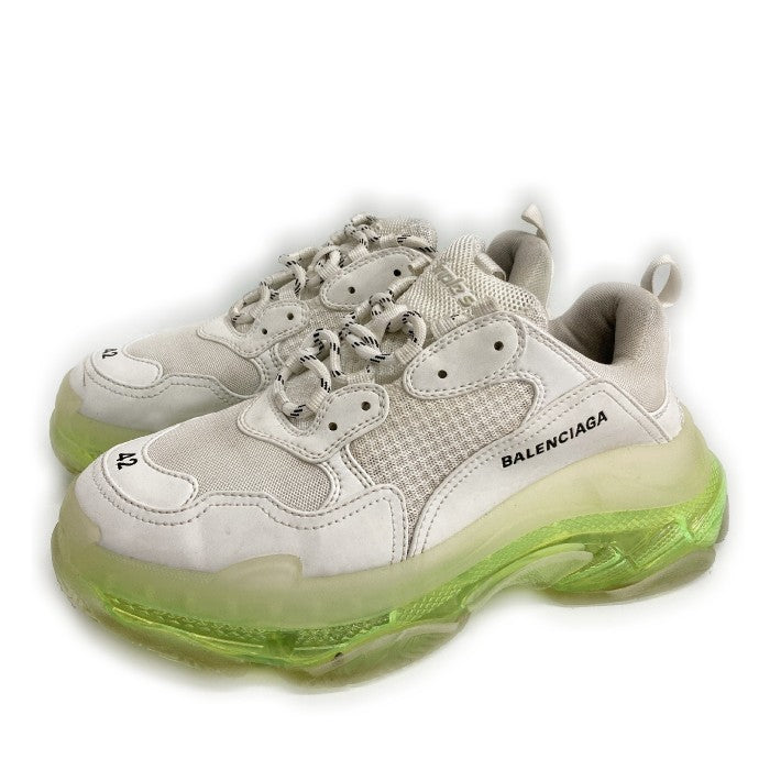 BALENCIAGA バレンシアガ TRIPLE S CLEAR SOLE クリアソール トリプルS WHITE FLUO YELLOW ホワイト  イエロー size27.5cm 瑞穂店