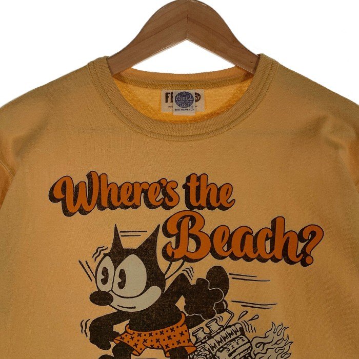 TOYS McCOY トイズマッコイ フィリックス Where's The Beach プリントTシャツ イエロー Size L 福生店