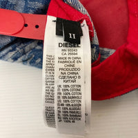 DIESEL ディーゼル ロゴジャガードデニムキャップ ブルー size2 瑞穂店