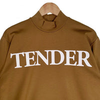 TENDER PERSON テンダーパーソン 23SS LOGO MOCKNECK TEE ロゴ モックネック Tシャツ カーキ Size 4 福生店