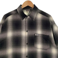 CalTop キャルトップ オンブレチェック 半袖シャツ ブラック グレー アクリル Size L 福生店