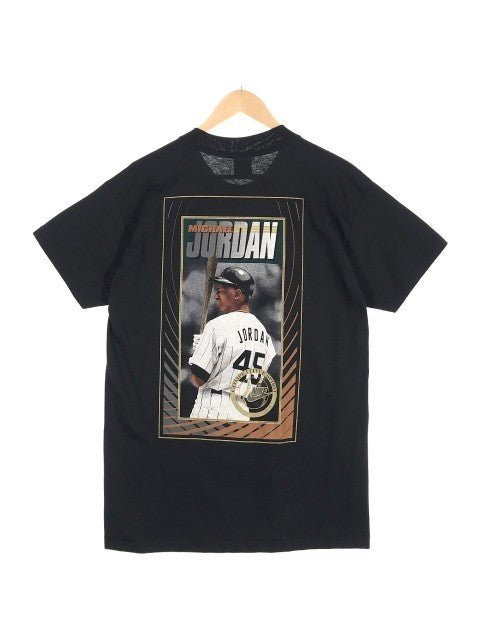 90's NIKE ナイキ 銀タグ MICHAEL JORDAN マイケルジョーダン BASEBALL フォトプリント Tシャツ ブラック Size  M 福生店