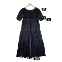 Heather ヘザー ティアードボリュームワンピース ブラック sizeF 瑞穂店