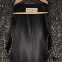 SAINT LAURENT PARIS サンローランパリ 18AW ジャガード ダブルブレステッド チェスターコート Size 44 福生店
