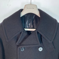 BALENCIAGA バレンシアガ ウールブレンド ピーコート 3CTV85 4140 ブラック size48 瑞穂店