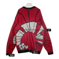 HELLRAZOR ヘルレイザー KICK IN THE DOOR MOHAIR CARDIGAN カーディガン レッド sizeL 瑞穂店