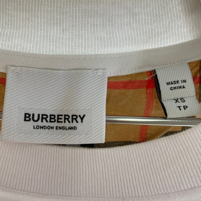 BURBERRY バーバリー ヴィンテージチェック 袖切り替え Tシャツ ホワイト sizeXS 瑞穂店