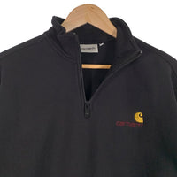 Carhartt WIP カーハート Half Zip American Script Sweat ハーフジップ アメリカンスクリプト スウェット トレーナー ブラック Size S 福生店