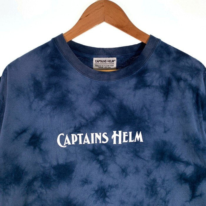 CAPTAINS HELM キャプテンズヘルム TI-DYE TEE ロゴプリント タイダイ Tシャツ ブルー Size L 福生店