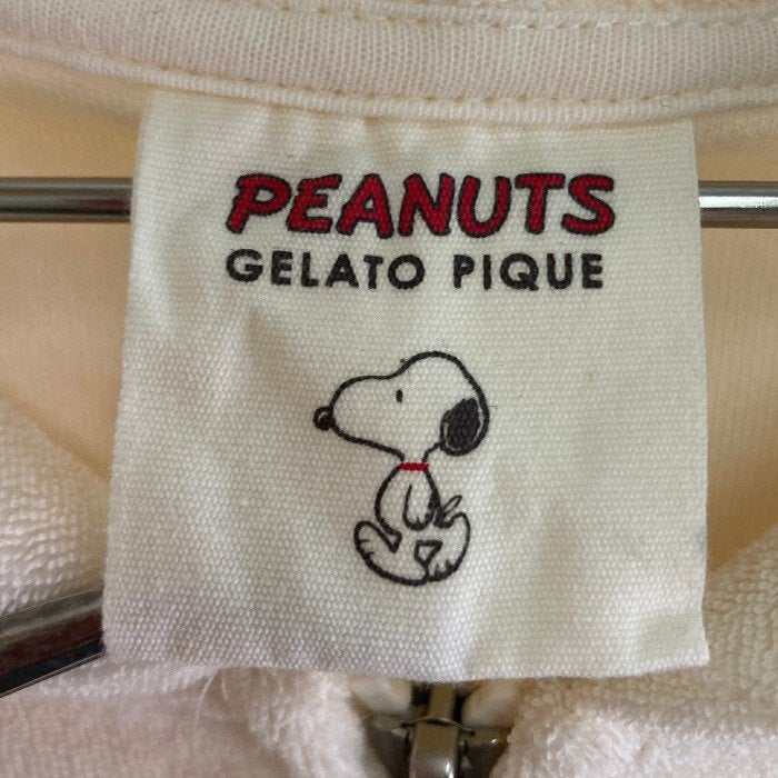 GELATO PIQUE ジェラートピケ PEANUTS HOMMEパイルパーカー&ハーフパンツ ホワイト sizeL 瑞穂店