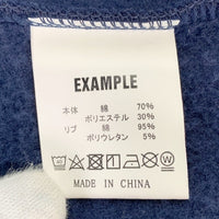 EXAMPLE エグザンプル クルーネック スウェットトレーナー 刺繡ロゴ ネイビー Size XL 福生店