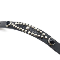 WOLFS HEAD ウルフズヘッド 15mm スタッズ レザーブレスレット ブラック 福生店