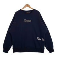 EXAMPLE エグザンプル クルーネック スウェットトレーナー 刺繡ロゴ ネイビー Size XL 福生店