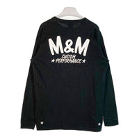 M&M エムアンドエム CUSTOM PERFORMANCE ロゴプリント ロング Tシャツ ブラック sizeXL 瑞穂店