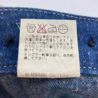 WEIRDO ウィアード 11SS デニム ベイカーパンツ チェーン刺繡 シンチバック インディゴ サスペンダーボタンカスタム Size XL 瑞穂店