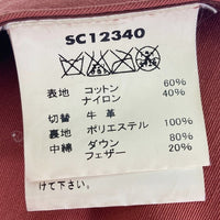 SUGAR CANE シュガーケーン レザーヨーク ダウンベスト ブラウン sizeS 瑞穂店