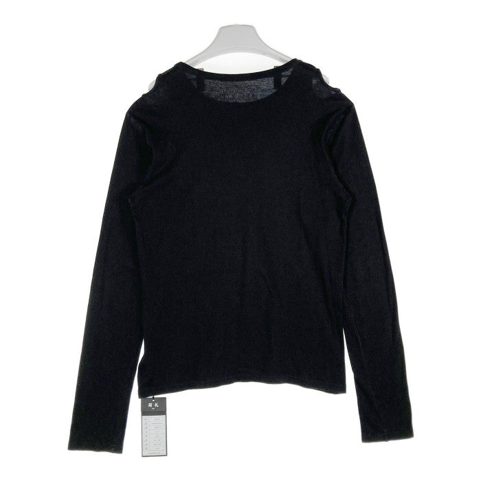 SOSHIOTSUKI ソウシオオツキ 22SS LONGSLEEVE MUSLIN TOP カットソー ブラック size46 瑞穂店