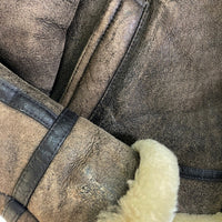 MILITARY CLOTHING ミリタリークロージング B-3 フライトジャケット ムートン 羊革 ブラウン sizeL 瑞穂店