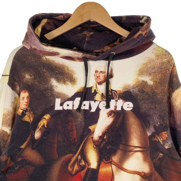 Lafayette ラファイエット 総柄プリント スウェットプルオーバーパーカー Size L 福生店